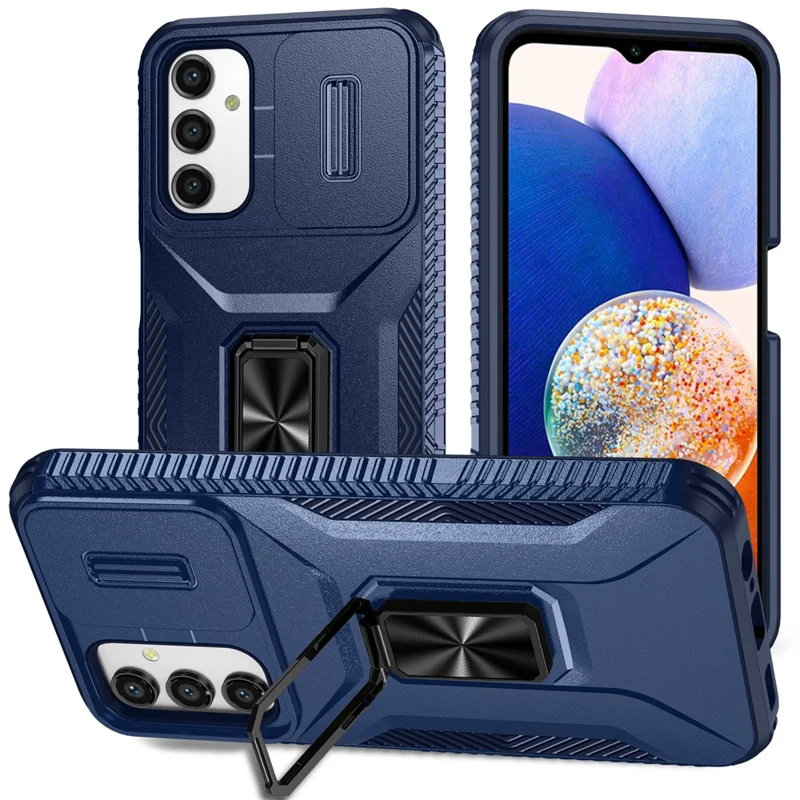 For Samsung Galaxy A05s 4G Phone Case Hybrid Soft TPU + Hard PC Back Cover - Blue