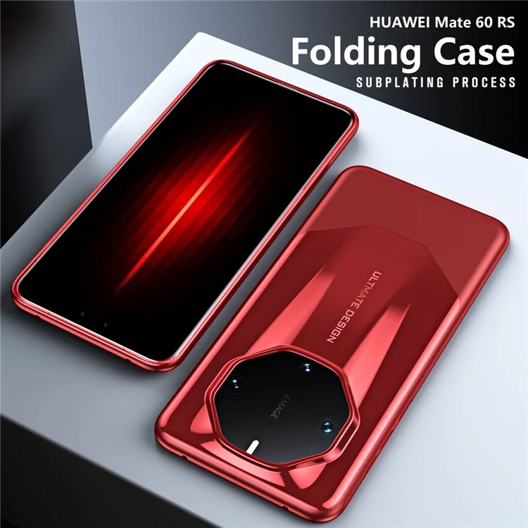 Для Huawei Mate 60 RS Ultimate Electroplating Case Aluminium Alloy Phone Cover - Red