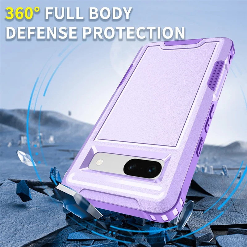 Style F1 For Google Pixel 8a Back Case Drop-proof PC + TPU Phone Cover - Purple