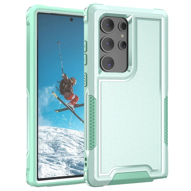 Style F1 For Samsung Galaxy S24 Ultra Case Scratch-resistant  PC + TPU Phone Back Shell - Mint Green