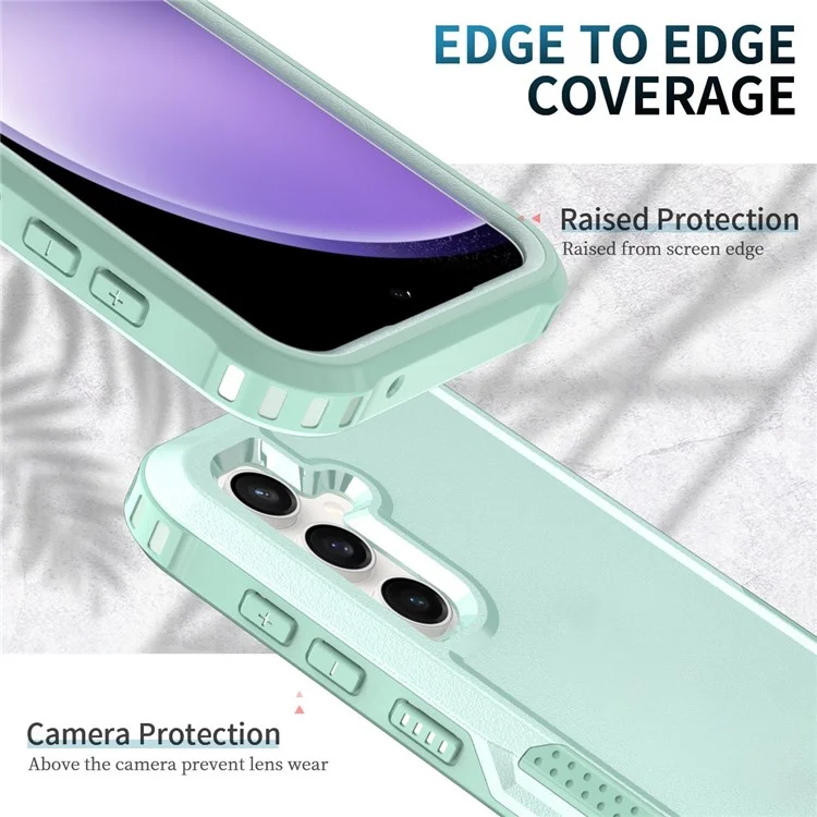 Style F1 Für Samsung Galaxy A15 5G Rückenschale Kratzfeste PC + Silikon Handyhülle - Mintgrün