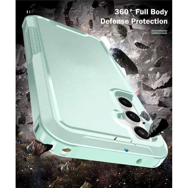 Style F1 Für Samsung Galaxy A15 5G Rückenschale Kratzfeste PC + Silikon Handyhülle - Mintgrün