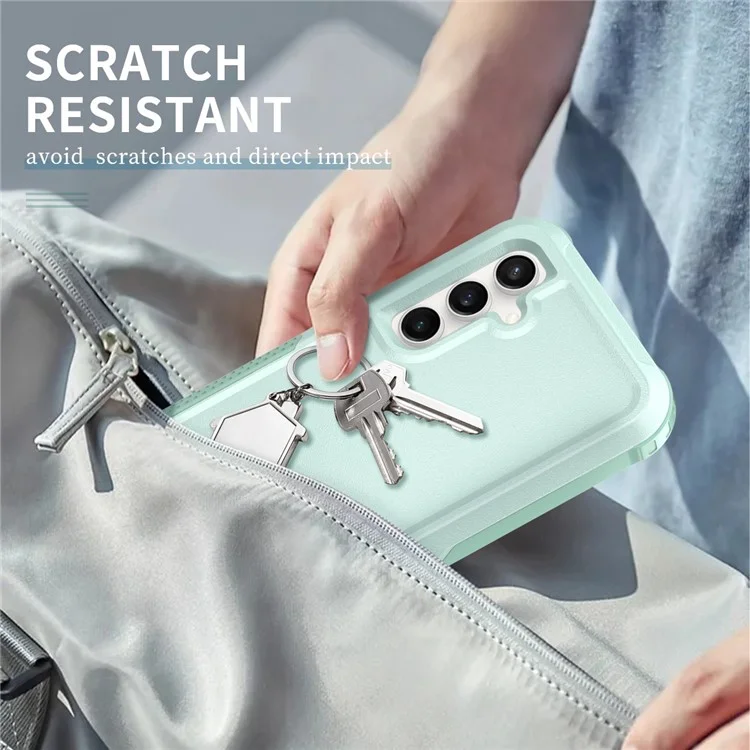 Style F1 Für Samsung Galaxy A15 5G Rückenschale Kratzfeste PC + Silikon Handyhülle - Mintgrün