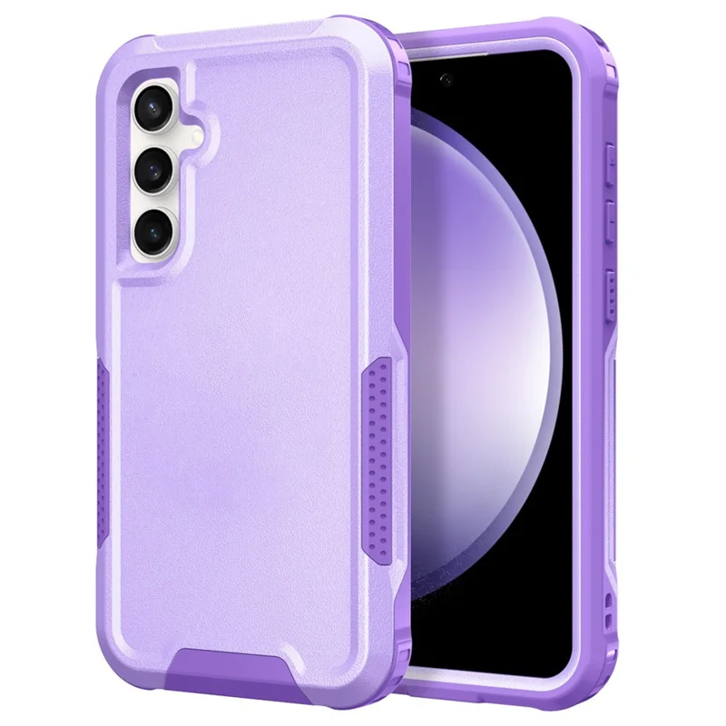 Style F1 For Samsung Galaxy A15 5G Back Case Scratch-resistant PC + Silicone Mobile Phone Cover - Purple