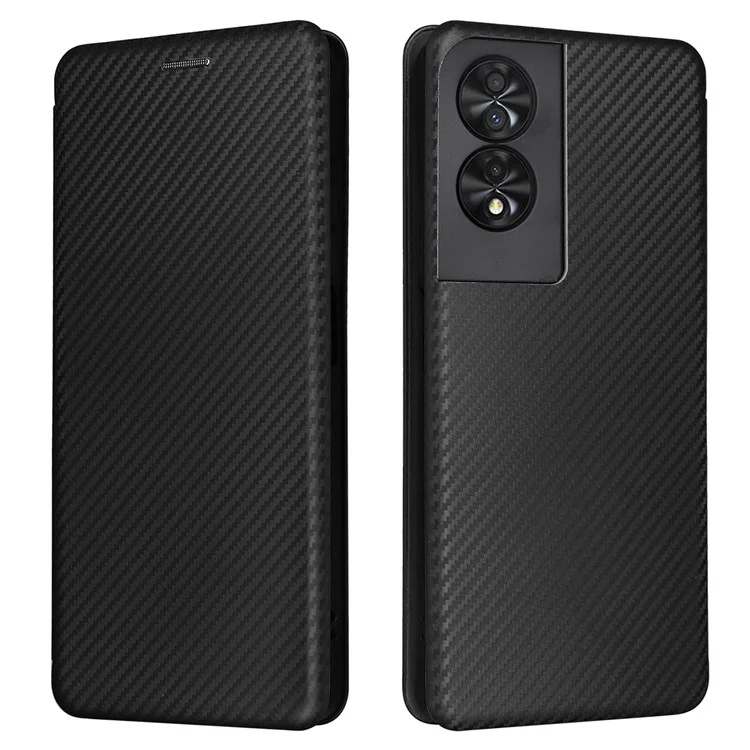 Para TCL 40 NxtPaper Funda de Cuero con Ranuras para Tarjetas Funda Telefónica Cierre Magnético - Negro