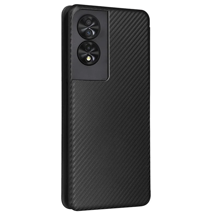 Para TCL 40 NxtPaper Funda de Cuero con Ranuras para Tarjetas Funda Telefónica Cierre Magnético - Negro