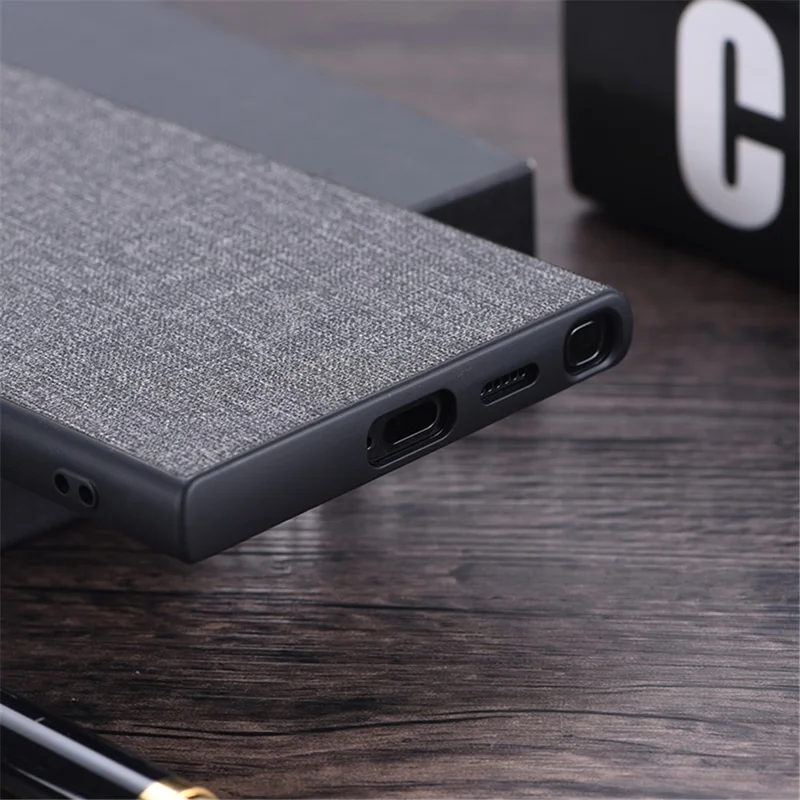 Per Samsung Galaxy S24 Ultra Cell Phone Case Drop-resistant Cloth+Hard PC Protective Back Cover - Grigio
