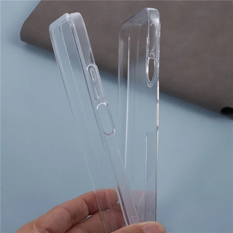 Pour Oppo A17 4G / A17k 4G Coque de téléphone Dos en acrylique transparent + Cadre en TPU avec film PET