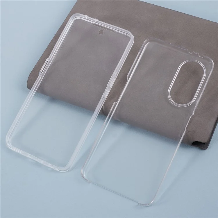 Für Oppo A98 5G Clear Case TPU-Rahmen + Acrylrückseite + PET-Bildschirmschutz