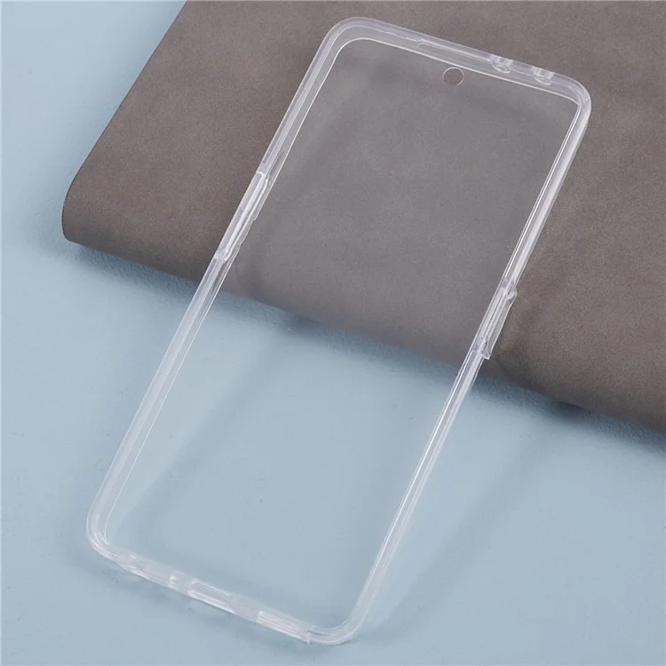 Für Oppo A98 5G Clear Case TPU-Rahmen + Acrylrückseite + PET-Bildschirmschutz