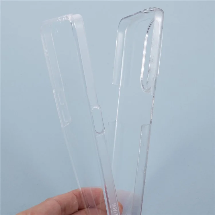 Für Oppo A98 5G Clear Case TPU-Rahmen + Acrylrückseite + PET-Bildschirmschutz
