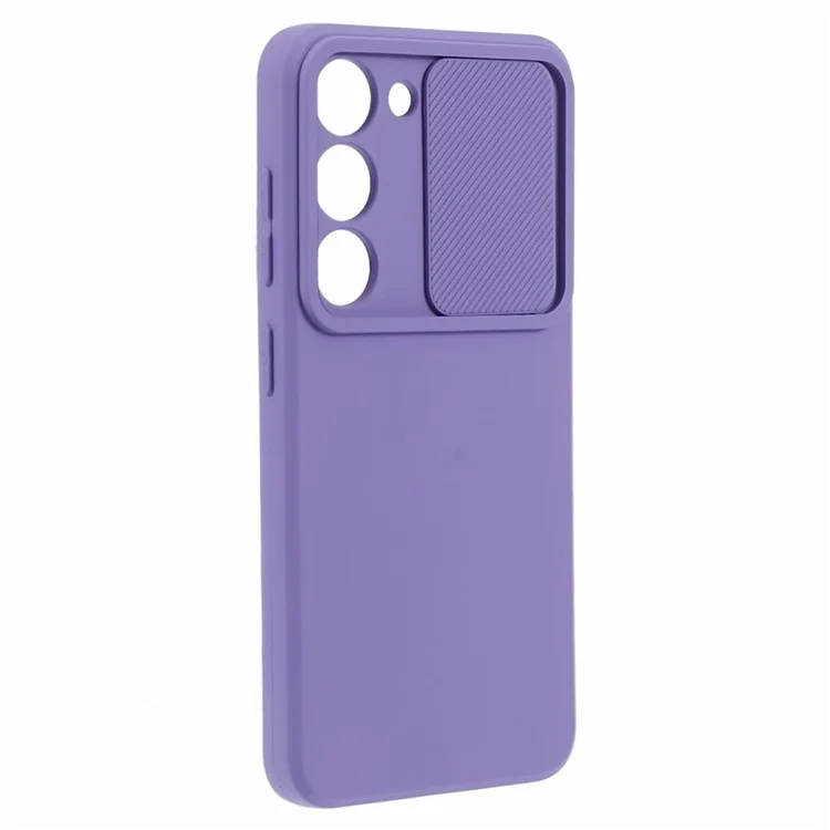 TMT Series para Funda Samsung Galaxy S23 Case Soft TPU Cubierta de teléfono Deslizar Tapa del Objetivo - Púrpura