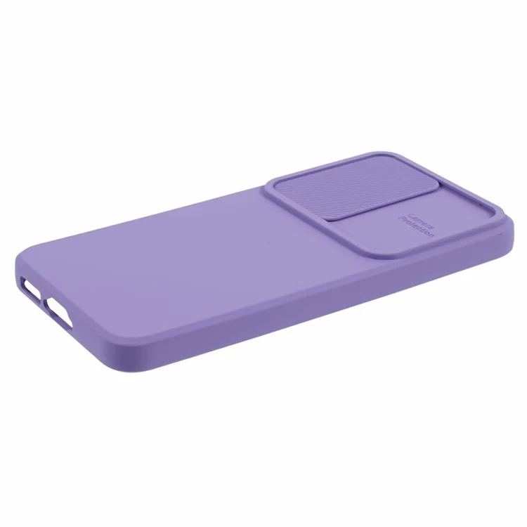 TMT Series para Funda Samsung Galaxy S23 Case Soft TPU Cubierta de teléfono Deslizar Tapa del Objetivo - Púrpura