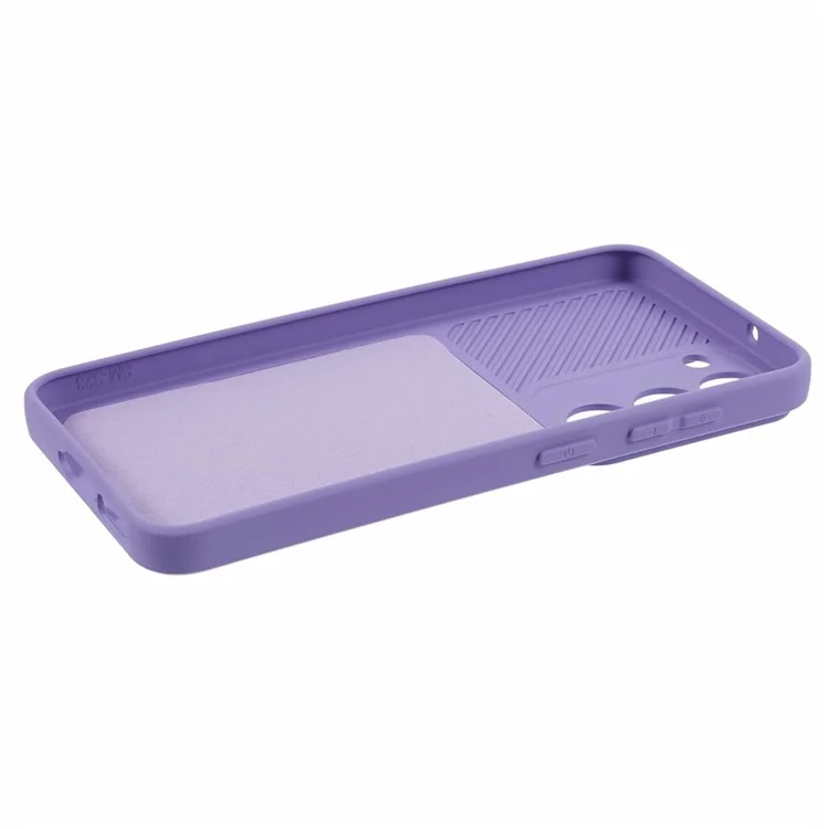TMT Series para Funda Samsung Galaxy S23 Case Soft TPU Cubierta de teléfono Deslizar Tapa del Objetivo - Púrpura