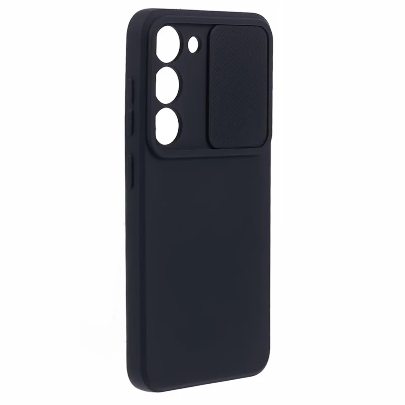 TMT Series for Samsung Galaxy S23+ Phone Case TPU Shell Slide Lens Cover - Black