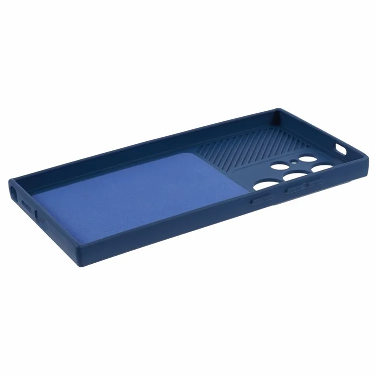Serie TMT per Samsung Galaxy S21 Ultra 5G Custodia TPU Anti-caduta Cover Telefono con Coperchio Scorrevole Obiettivo - Zaffiro