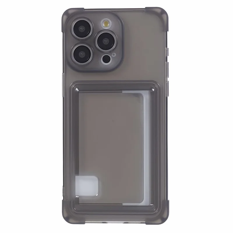 HRX-Serie für iPhone 14 Pro Card Holder TPU Rückenschale - Durchsichtiges Schwarz