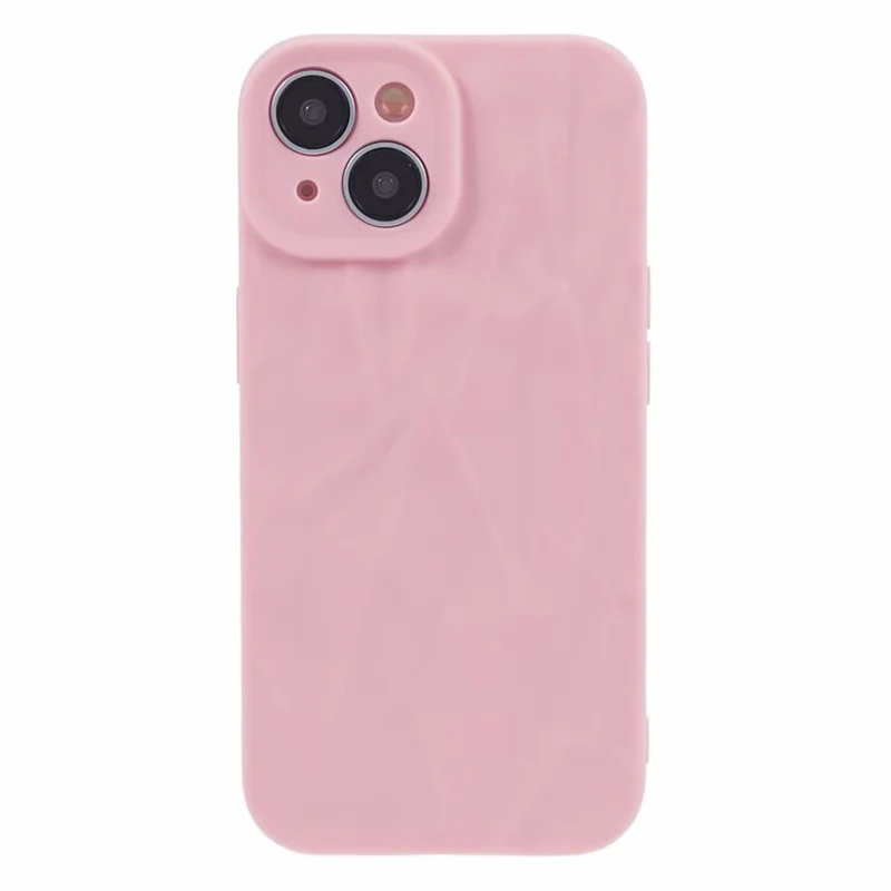 HRX Series For iPhone 15 Plus Wrinkled Uneven Case Soft TPU Drop-resistant Protective Cover - Pink