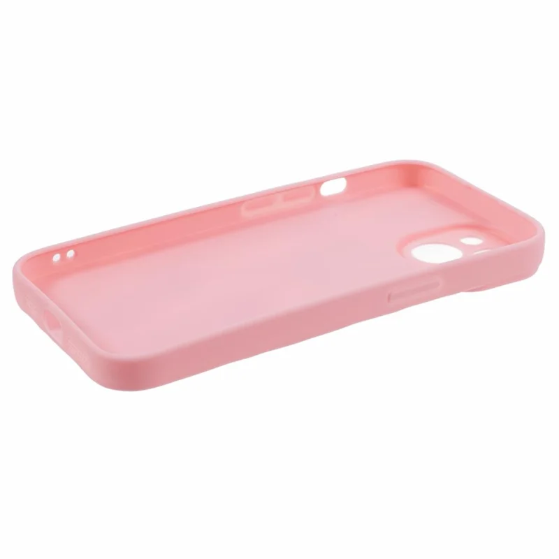 HRX Series For iPhone 15 Plus Wrinkled Uneven Case Soft TPU Drop-resistant Protective Cover - Pink