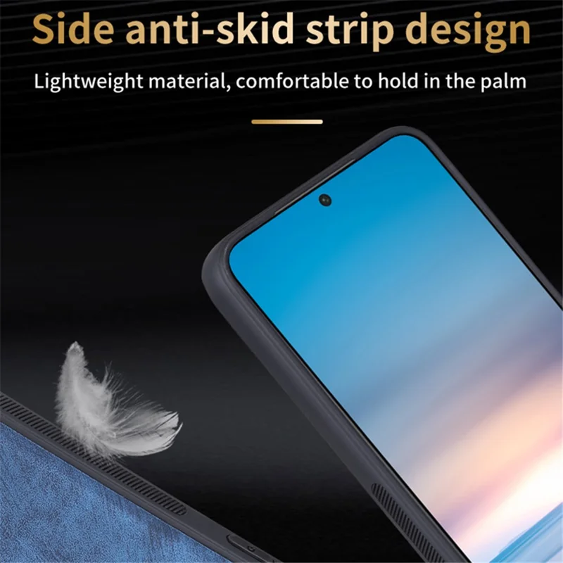 AZNS لجهاز Samsung Galaxy S24+ غطاء مطبوع من جلد PU + TPU واقي للهاتف المحمول - بني