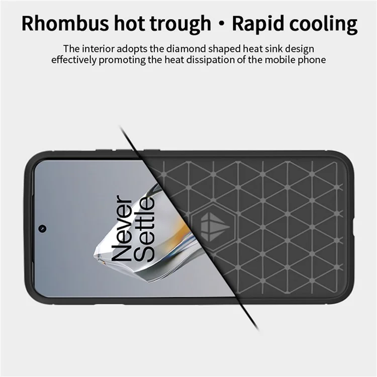 MOFI JK TPU Series-1 For OnePlus 12 5G Case Carbon Fiber Texture TPU Phone Cover - Black