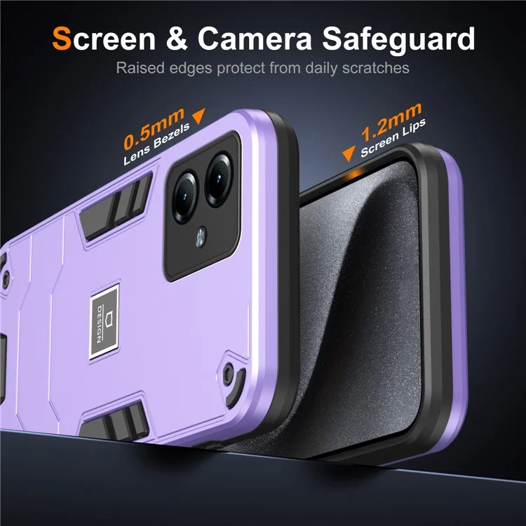 Per Motorola Moto G14 4G Custodia per telefono Custodia protettiva in TPU + PC - Viola
