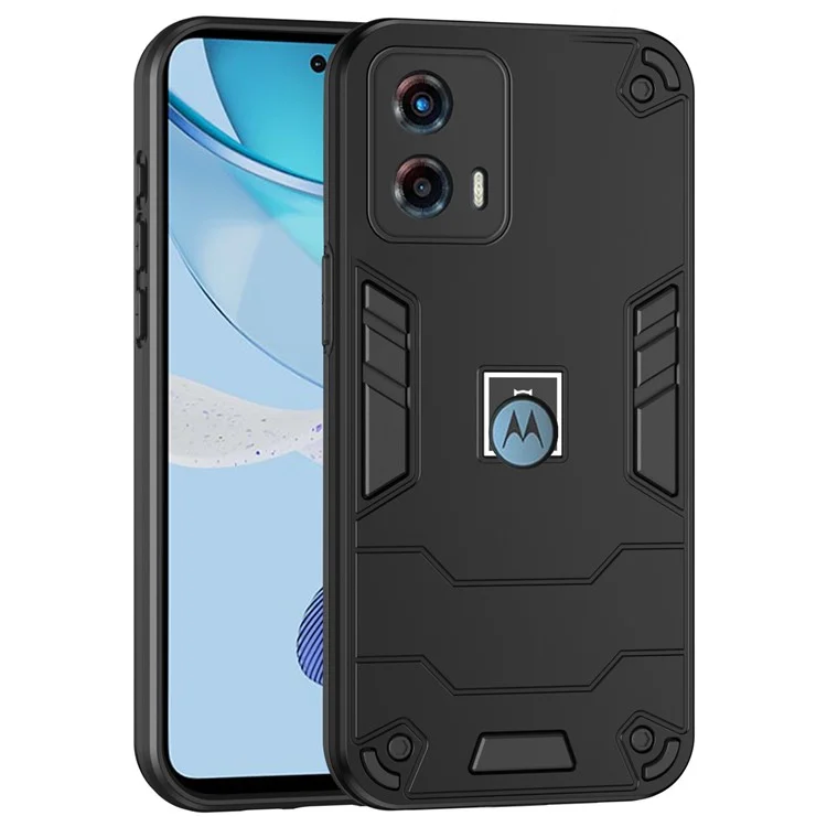 For Motorola Moto G 5G (2023) Phone Case Soft TPU Hard PC Dual Layer Protective Cover - Black