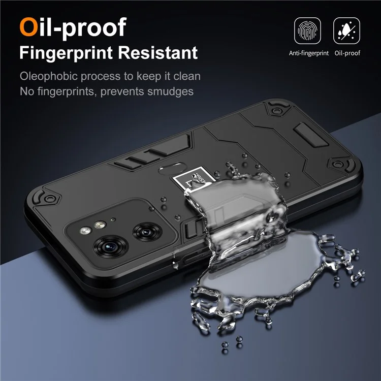 For Motorola Edge 40 5G Phone Case Rugged Hybrid Shockproof Hard PC Soft TPU Cover - Black