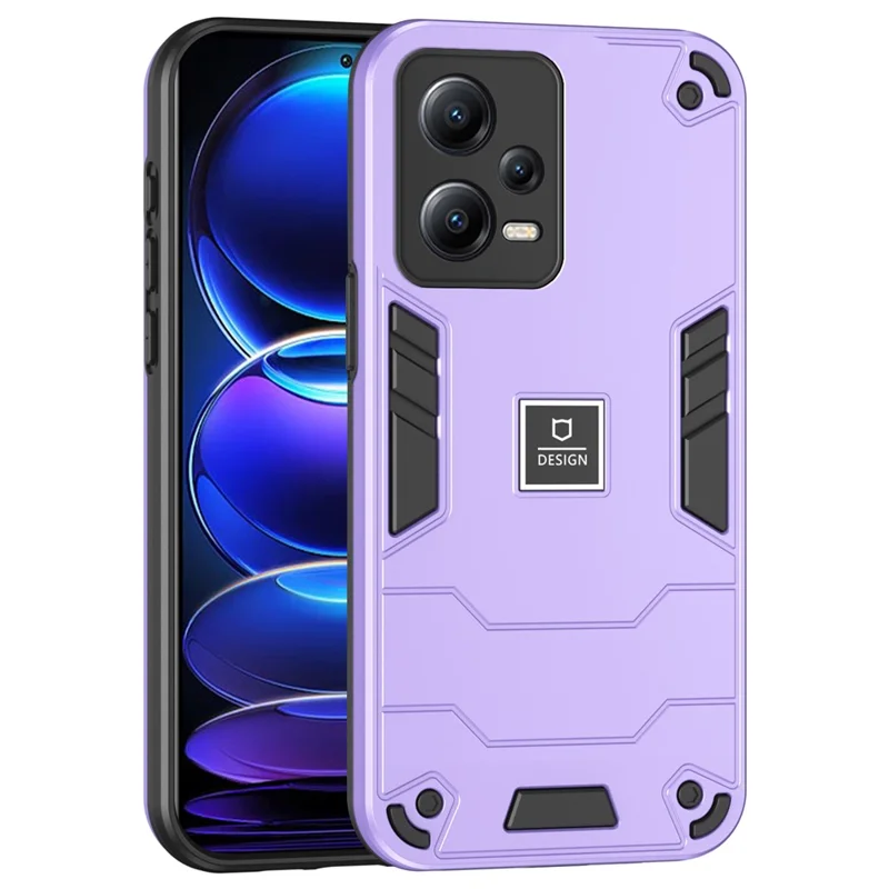 For Xiaomi Redmi Note 12 Pro+ 5G Phone Case Drop Protection Cover PC+TPU 2 in 1 - Purple