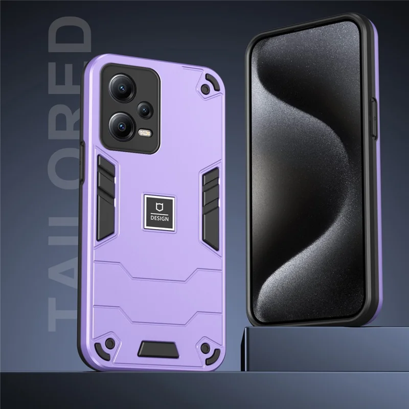 For Xiaomi Redmi Note 12 Pro+ 5G Phone Case Drop Protection Cover PC+TPU 2 in 1 - Purple