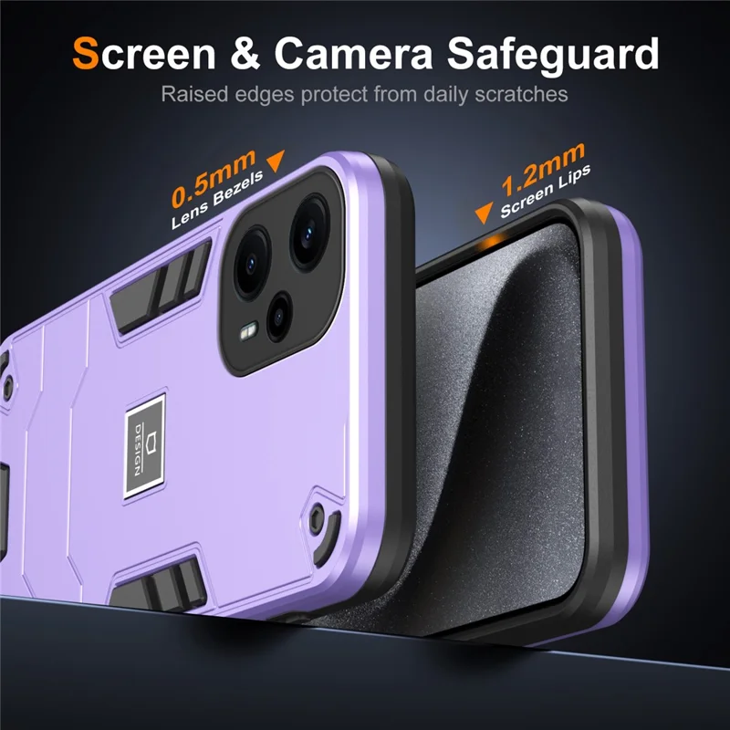 Per Xiaomi Poco F5 5G / Redmi Note 12 Turbo Case Drop Protection PC+TPU Phone Cover - Viola