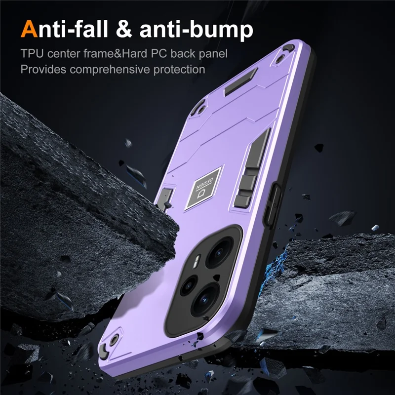 Per Xiaomi Poco F5 5G / Redmi Note 12 Turbo Case Drop Protection PC+TPU Phone Cover - Viola