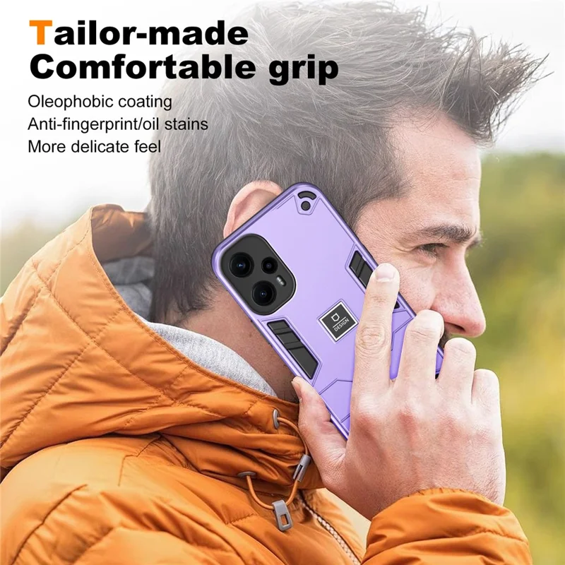 Per Xiaomi Poco F5 5G / Redmi Note 12 Turbo Case Drop Protection PC+TPU Phone Cover - Viola