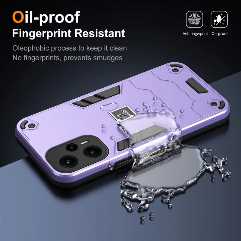 Per Xiaomi Poco F5 5G / Redmi Note 12 Turbo Case Drop Protection PC+TPU Phone Cover - Viola