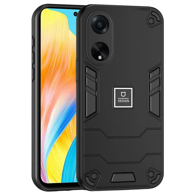 Pour Oppo A98 5G / F23 5G / A1 5G Étui Coque Rigide PC Souple TPU Couvercle de Téléphone Anti-Empreintes Digitales - Noir