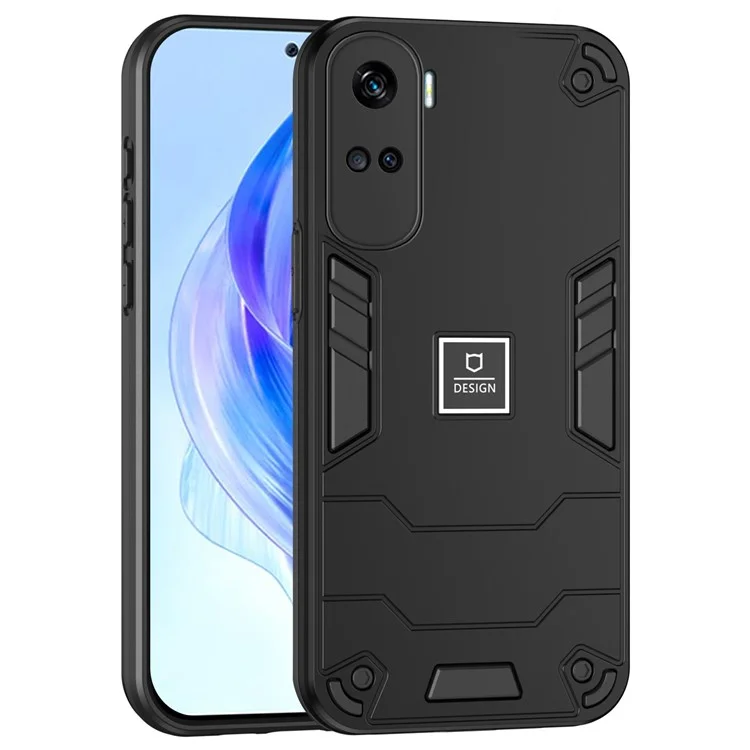 Pour Honor 90 Lite 5G Case Hybrid Dual Layer 2 en 1 Couverture de téléphone dur PC Soft TPU - Noir
