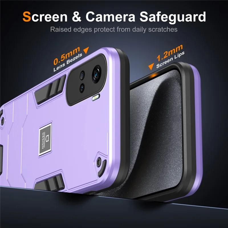 For Honor 90 Lite 5G Case Hybrid Dual Layer 2 in 1 Hard PC Soft TPU Phone Cover - Purple