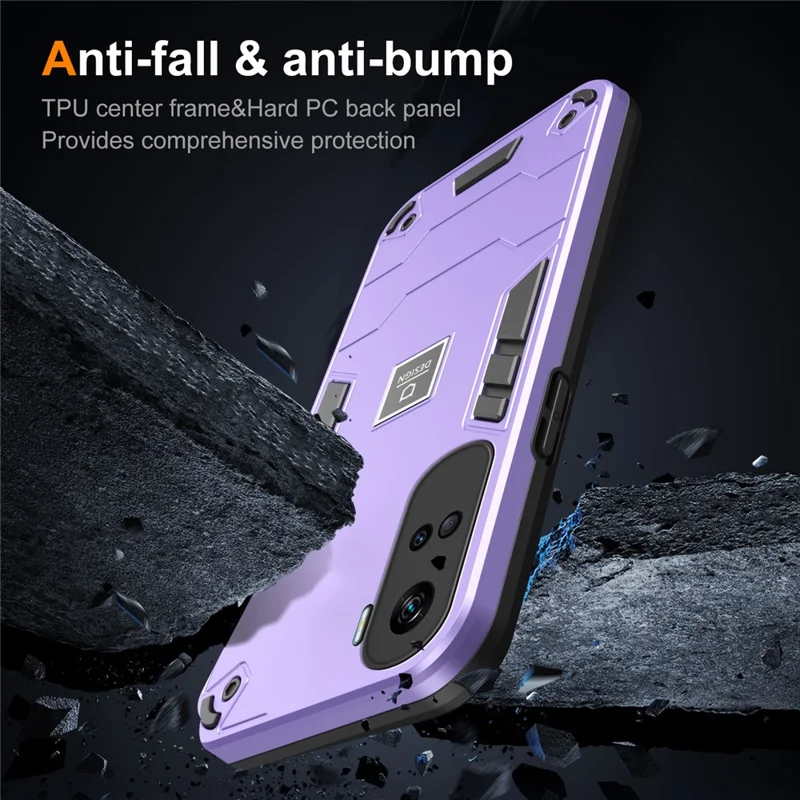 For Honor 90 Lite 5G Case Hybrid Dual Layer 2 in 1 Hard PC Soft TPU Phone Cover - Purple