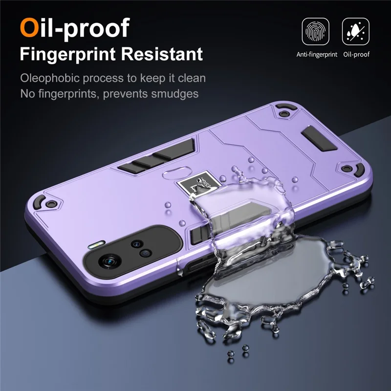 For Honor 90 Lite 5G Case Hybrid Dual Layer 2 in 1 Hard PC Soft TPU Phone Cover - Purple