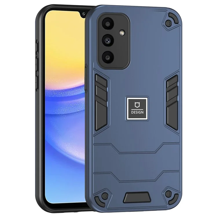 For Samsung Galaxy A15 5G Phone Case Drop Protection Dual Layer PC+TPU - Navy Blue