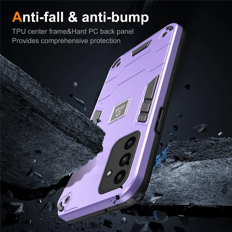For Samsung Galaxy A15 5G Phone Case Drop Protection Dual Layer PC+TPU - Purple