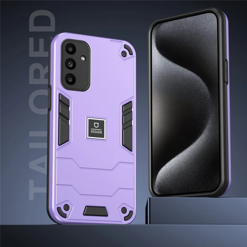 For Samsung Galaxy A15 5G Phone Case Drop Protection Dual Layer PC+TPU - Purple