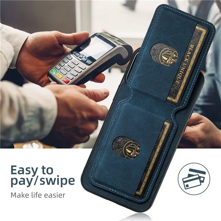 SUTENI H02 For iPhone 12 6.1 inch / 12 Pro 6.1 inch Litchi Texture Cover Vertical Flip PU Leather Case - Blue