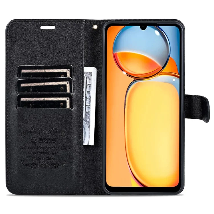 AZNS para Huawei Enjoy 70 4G / nova Y72 4G Estuche Cartera de Cuero de PU Funda Flip para Teléfono - Negro