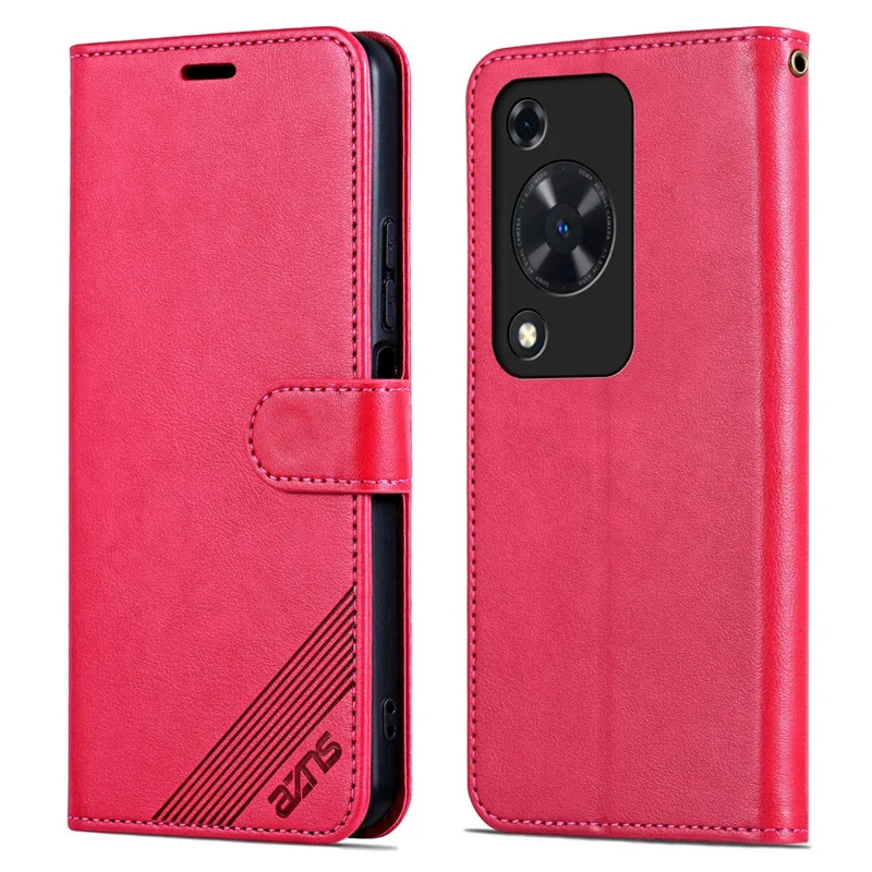 AZNS para Huawei Enjoy 70 4G / nova Y72 4G Funda para teléfono con cartera de piel de PU Flip Phone Cover - Rojo