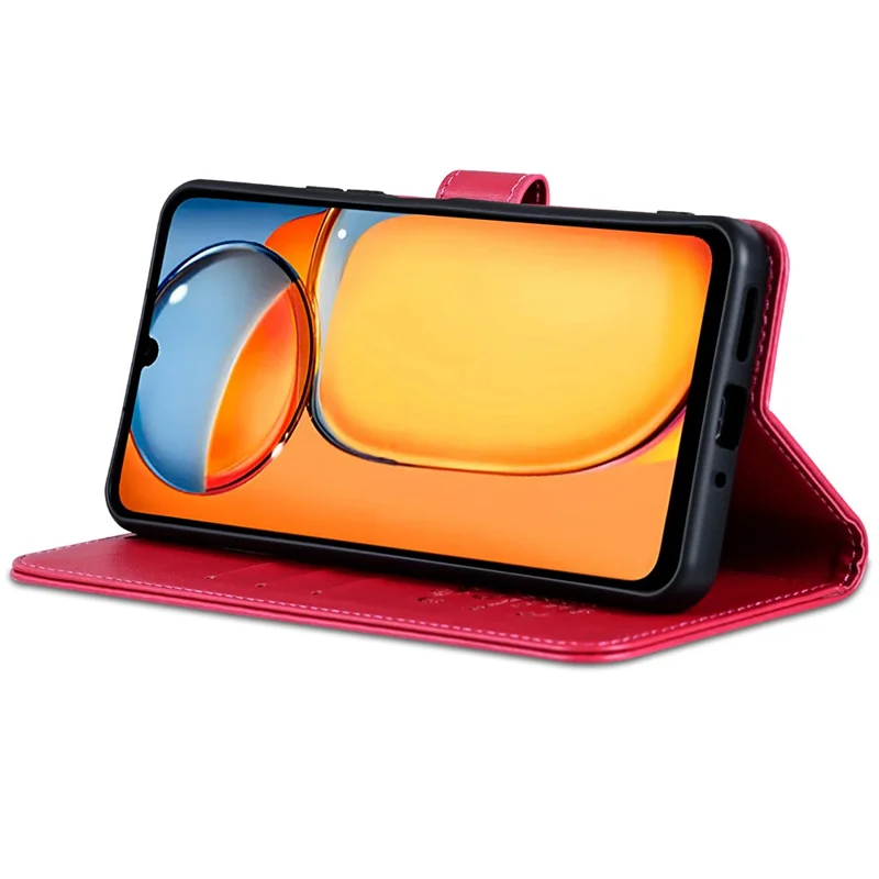 AZNS para Huawei Enjoy 70 4G / nova Y72 4G Funda para teléfono con cartera de piel de PU Flip Phone Cover - Rojo
