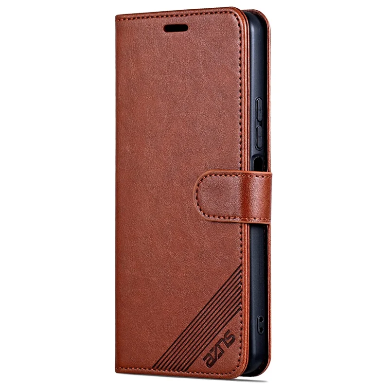 AZNS For Huawei Enjoy 70 4G / nova Y72 4G Phone Case Wallet PU Leather Flip Phone Cover - Brown