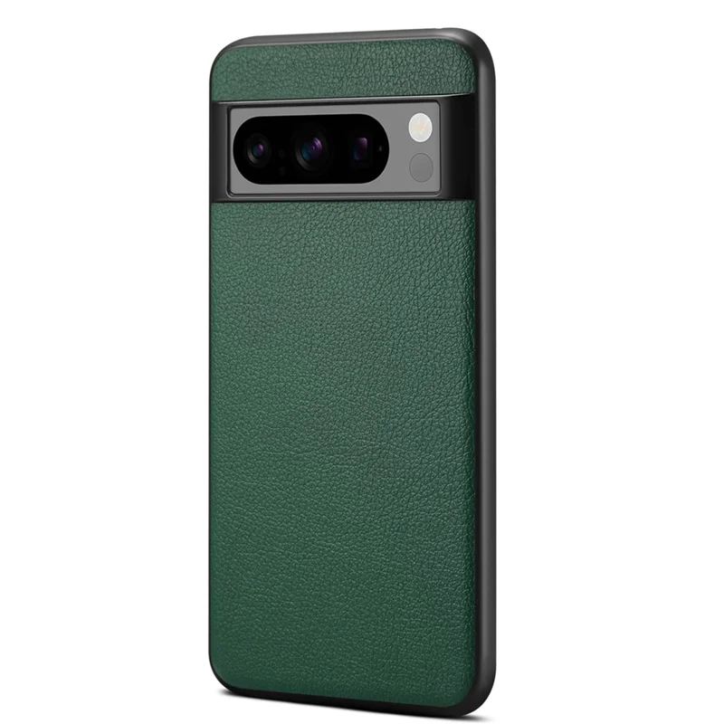 For Google Pixel 8 Pro Case Anti-fall PC+TPU+PU Leather Calf Texture Mobile Phone Protector - Green