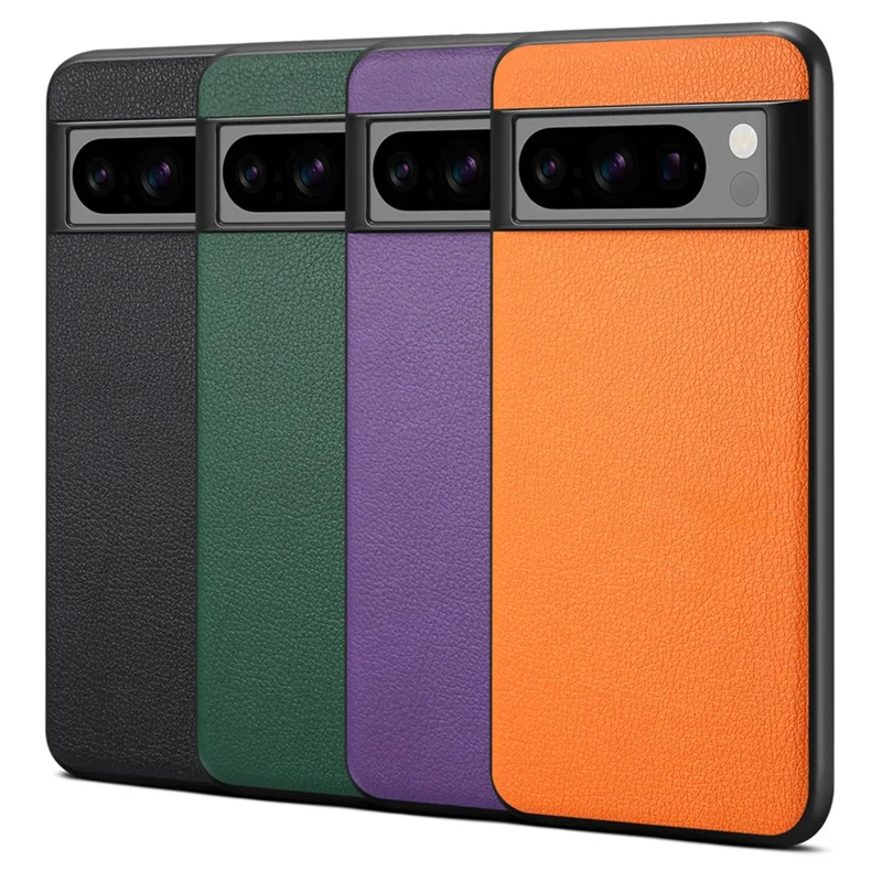 For Google Pixel 8 Pro Case Anti-fall PC+TPU+PU Leather Calf Texture Mobile Phone Protector - Green