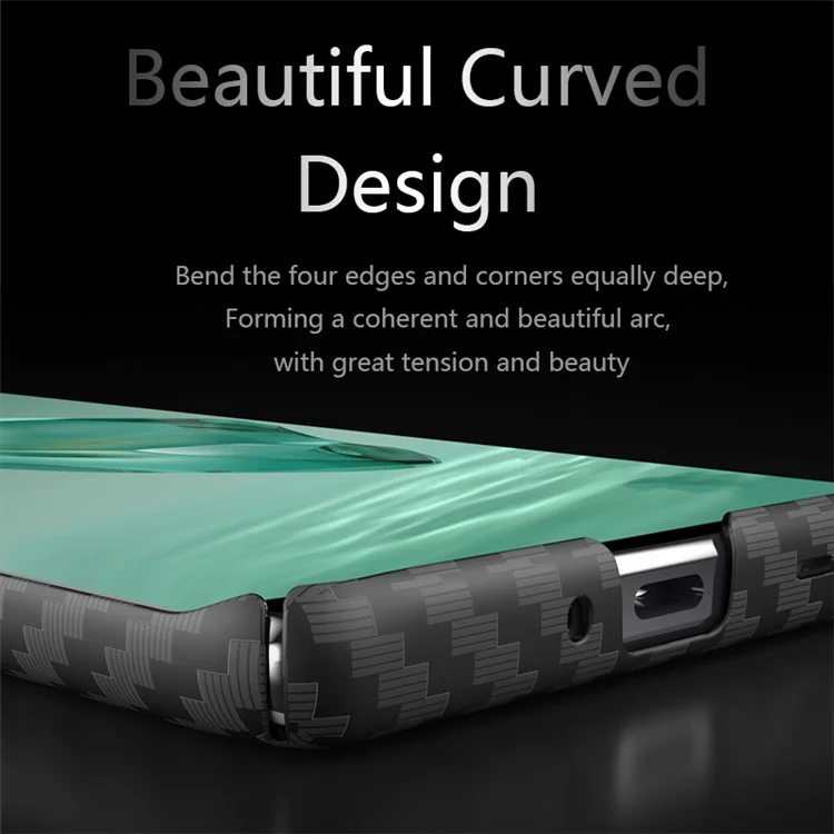 For OnePlus 12 5G Case Carbon Fiber Texture Hard PC Anti-fingerprint Phone Protective Cover - Black
